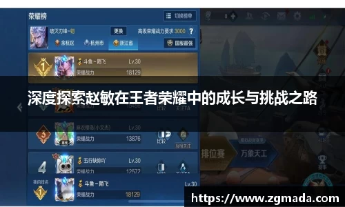 深度探索赵敏在王者荣耀中的成长与挑战之路